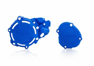 PROTECTII MOTOR STANGA-DREAPTA X-POWER ENGINE PROTECTORS YZ 125 05/24 + FANTIC 125 21/24 - BLUE