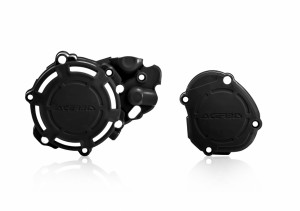 PROTECTII MOTOR STANGA-DREAPTA X-POWER ENGINE PROTECTORS YZ 125 05/24 + FANTIC 125 21/24 - BLACK