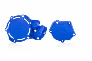 PROTECTII MOTOR STANGA-DREAPTA X-POWER ENGINE PROTECTORS YZ 250 05/24 + FANTIC 125 21/24 - BLUE