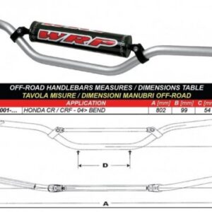 GHIDON WRP PRO-ALU CR/CRF Argintiu pentru KTM EXC (XC) 125 (1994-2004)